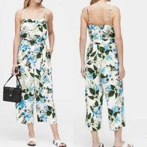 Banana Republic tropical Print Wide Leg Jumpsuit romper